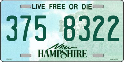 NH license plate 3758322