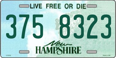 NH license plate 3758323