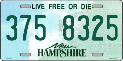 NH license plate 3758325