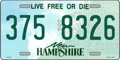 NH license plate 3758326