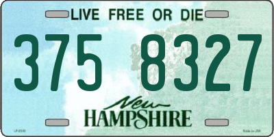 NH license plate 3758327