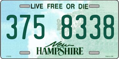 NH license plate 3758338