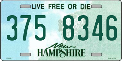 NH license plate 3758346