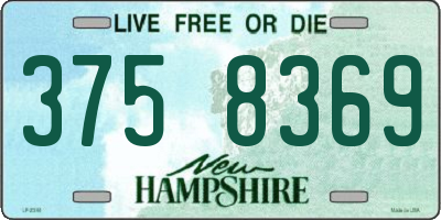 NH license plate 3758369