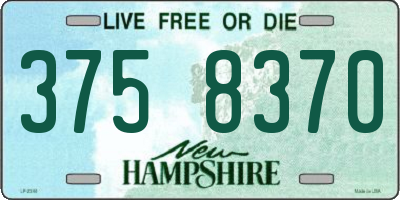 NH license plate 3758370