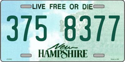 NH license plate 3758377