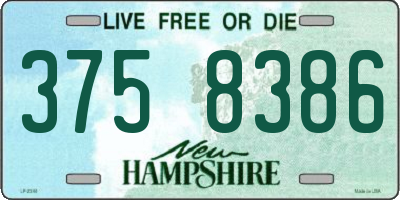 NH license plate 3758386