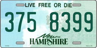 NH license plate 3758399