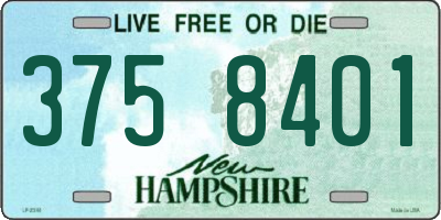 NH license plate 3758401