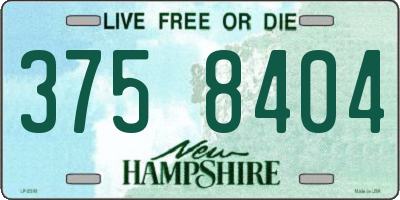 NH license plate 3758404