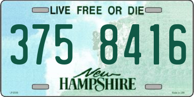 NH license plate 3758416