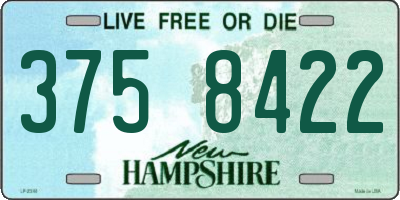 NH license plate 3758422