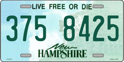 NH license plate 3758425
