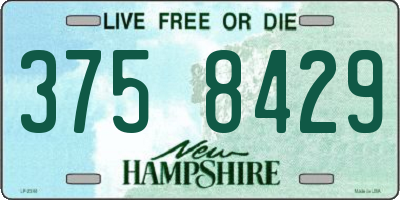 NH license plate 3758429