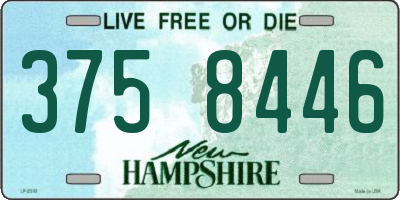 NH license plate 3758446