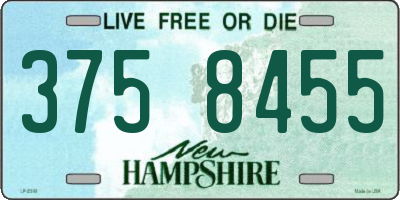 NH license plate 3758455