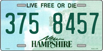 NH license plate 3758457