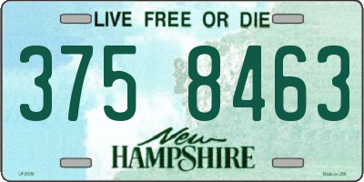 NH license plate 3758463