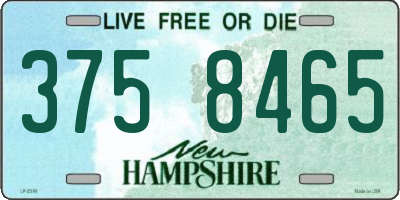 NH license plate 3758465