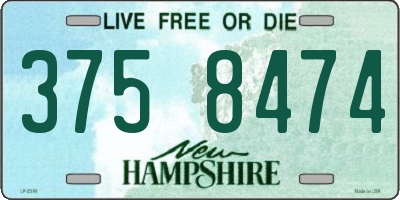 NH license plate 3758474