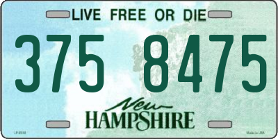 NH license plate 3758475