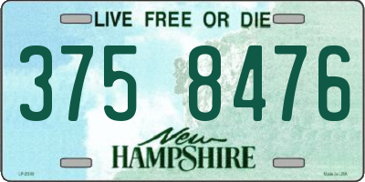NH license plate 3758476