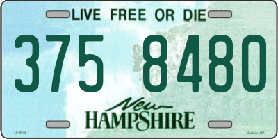 NH license plate 3758480