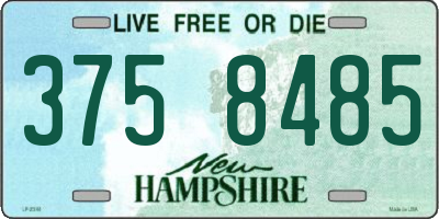 NH license plate 3758485