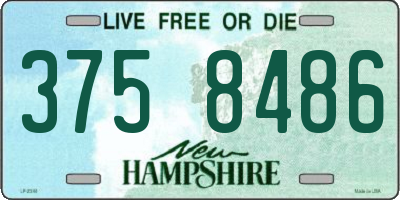 NH license plate 3758486