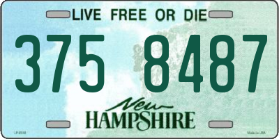 NH license plate 3758487