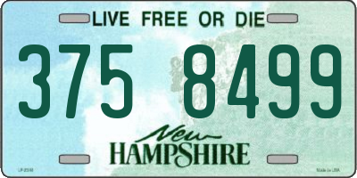 NH license plate 3758499
