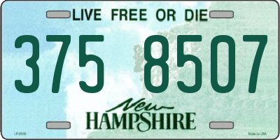 NH license plate 3758507