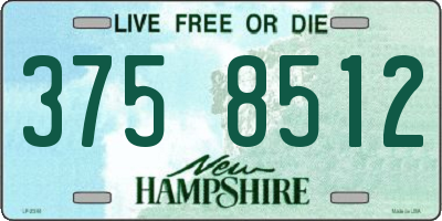 NH license plate 3758512