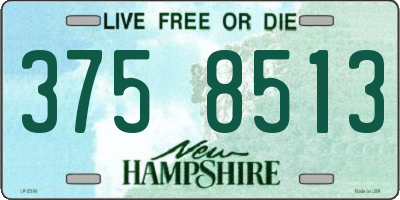 NH license plate 3758513