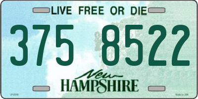 NH license plate 3758522