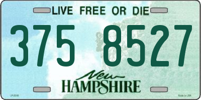 NH license plate 3758527