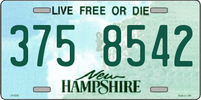 NH license plate 3758542