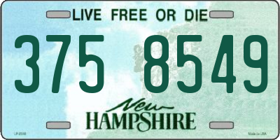 NH license plate 3758549