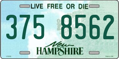 NH license plate 3758562
