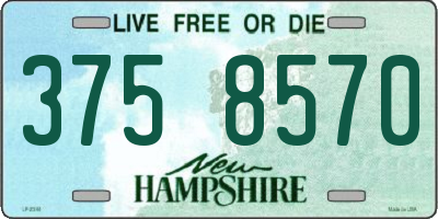 NH license plate 3758570