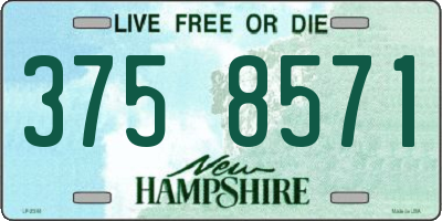 NH license plate 3758571