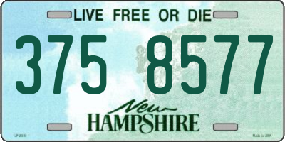 NH license plate 3758577
