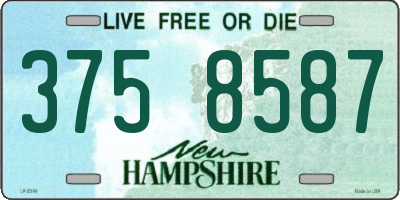 NH license plate 3758587