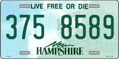 NH license plate 3758589