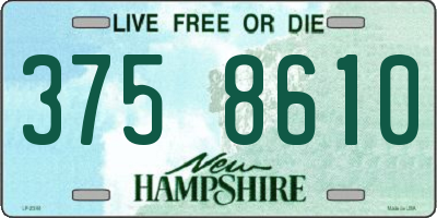 NH license plate 3758610