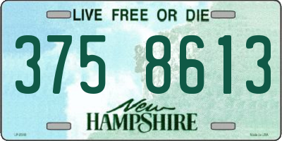 NH license plate 3758613