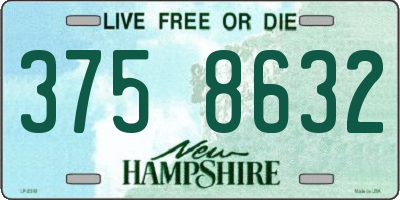 NH license plate 3758632