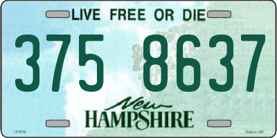 NH license plate 3758637
