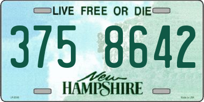 NH license plate 3758642