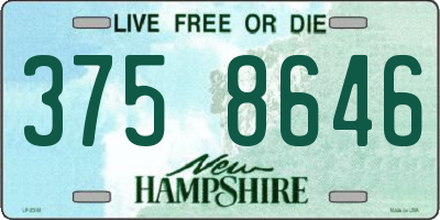 NH license plate 3758646